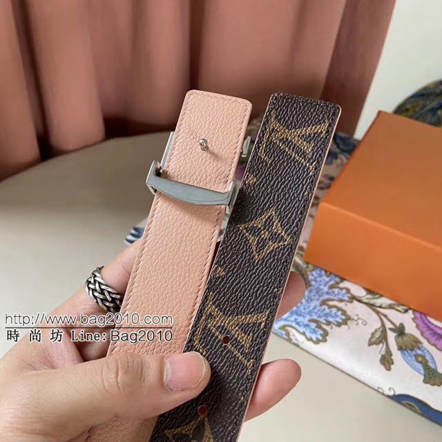 LV新款女士皮帶 路易威登Initiales雙面小牛皮腰帶  jjp1232